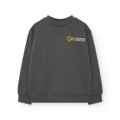 Sweatshirt cinzenta escura com logótipo OUTWARD no peito