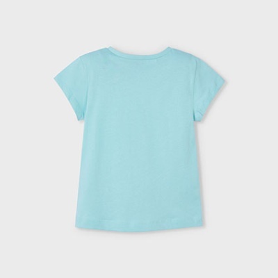 T-shirt azul clara de manga curta