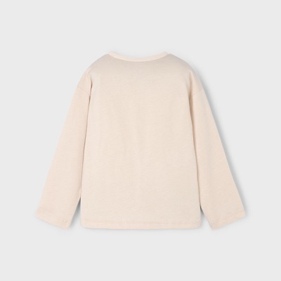 Camisola creme de manga comprida vista de costas