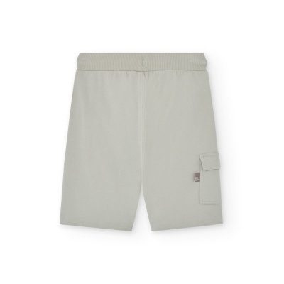 Calções cinza claro com bolso cargo lado direito