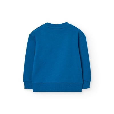 sweatshirt infantil azul de costas
