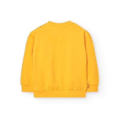 Sweatshirt infantil amarela vista de trás