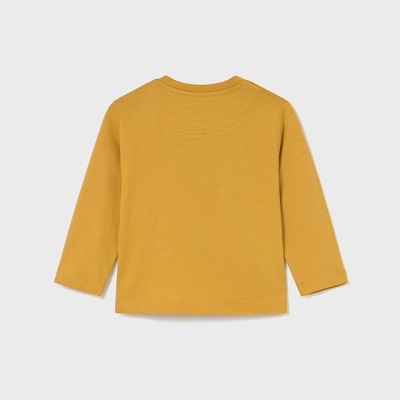 Camisola infantil de manga comprida amarela