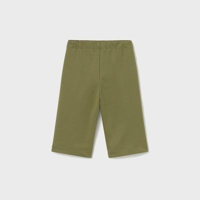 Calções verdes de tecido liso com cós elástico