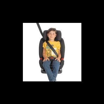 Cadeira auto preta para criança com cinto de segurança