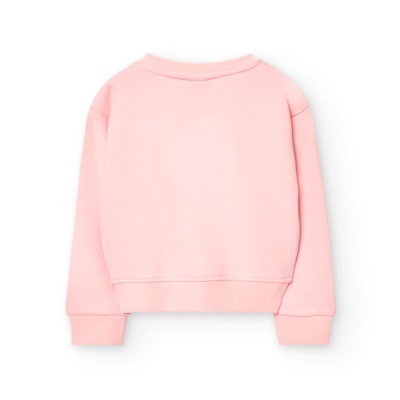 Sweatshirt rosa claro de criança vista de costas