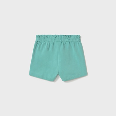 Calções verdes de criança com cintura elástica