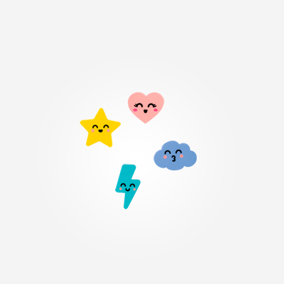 Ícones coloridos com carinhas sorridentes