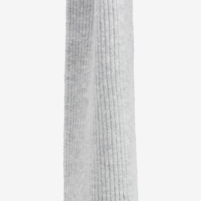 Uniforme cinzento de malha canelada longo