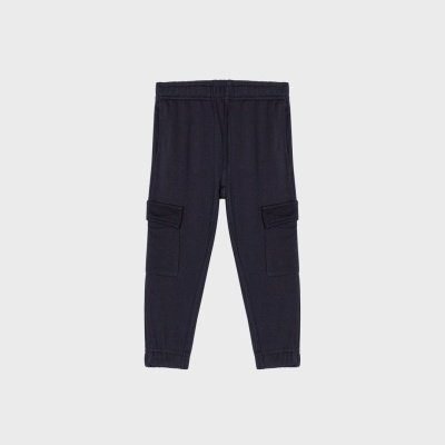 Calças de criança pretas com bolsos laterais