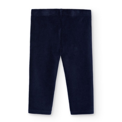 Leggings de veludo cotelê azul escuro para criança