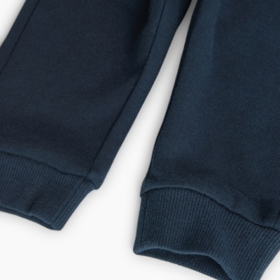 Manguitos de camisola azul escuro com punhos ribbed