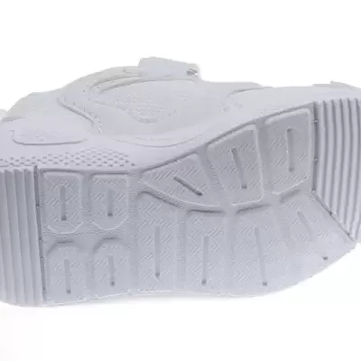 Sola de sapato desportivo branca com textura antiderrapante