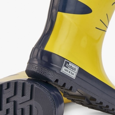 Botas de borracha amarelas com etiqueta boboli rain & fun