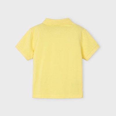 Polo amarelo claro de manga curta para criança