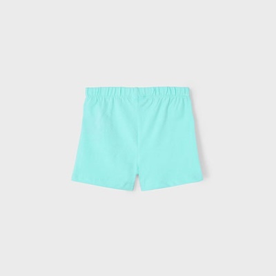 Calções de criança azul turquesa com cintura elástica