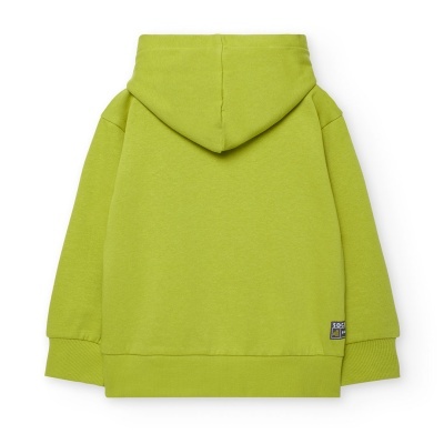 Sweatshirt verde-limão para criança vista de trás