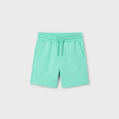 Calções verdes turquesa com cordão e dois bolsos