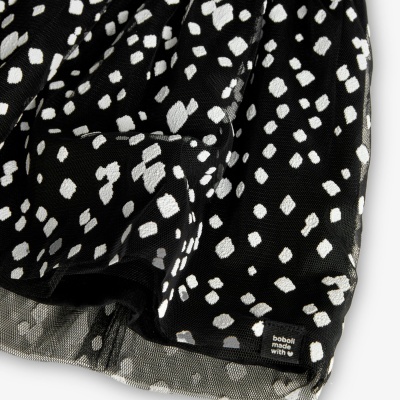 Pano preto com manchas brancas e etiqueta boboli oficial