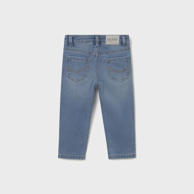 Calças de ganga azul claro para criança com bolsos traseiros e etiqueta PEPE JEANS LONDON