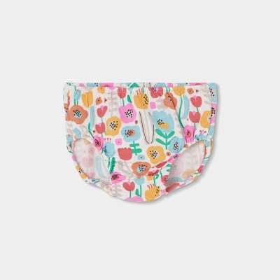 Tapa-fraldas para bebé com padrão floral colorido