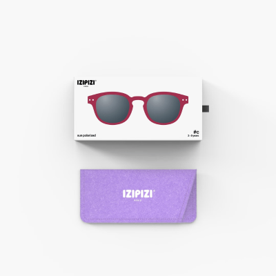 Óculos de sol para crianças com estojo lilás