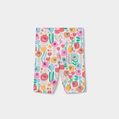 Calções de criança com padrão floral colorido