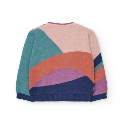 Camisola colorida com padrão abstrato e etiqueta X KIDORA