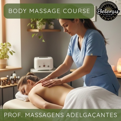 Mulher a fazer massagem nas costas a outra mulher deitada numa mesa