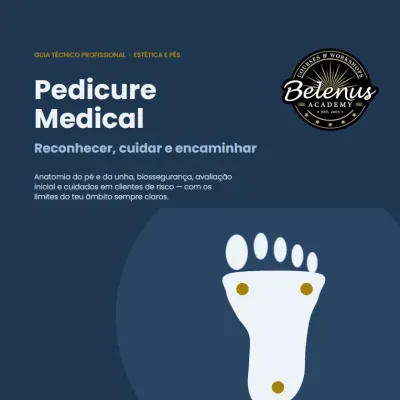 Guia técnico profissional Pedicure Medical com gráfico de pé