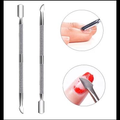 Ferramenta dupla de aço inoxidável para unhas com textura antiderrapante