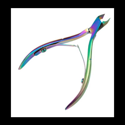 Alicate metálico colorido para cutículas