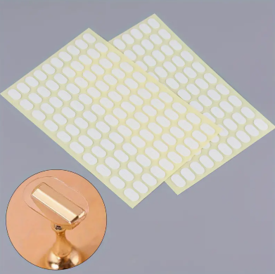 Folhas de autocolantes transparentes retangulares e puxador dourado