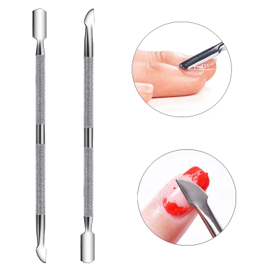 Ferramenta dupla de aço inoxidável para unhas com textura antiderrapante