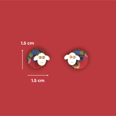 Botões em forma de ovelha coloridos