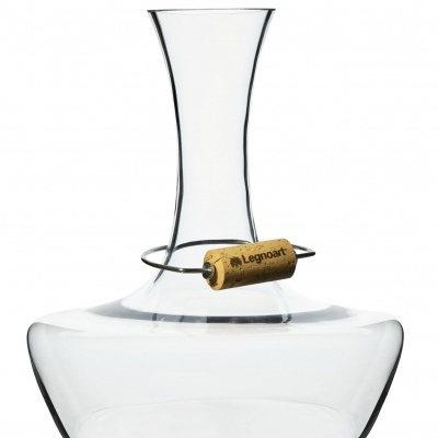 Garrafão de vidro transparente com rolha de cortiça Legnoart