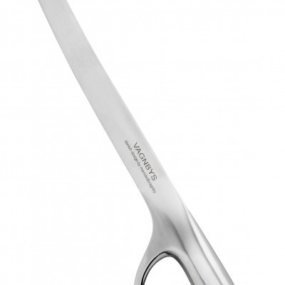 Faca curva de corte em aço inoxidável com cabo ergonómico