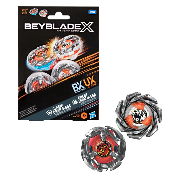 PRE-ORDER JULY] BEYBLADE X - Clamp Crab 9-65S & Crest Leon 4-55A