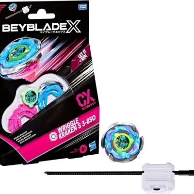 Beyblade X Wriggle Kraken S 3-850 spinning top toy with launcher and packaging