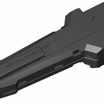 Estojo rígido preto com texto OPEN BLADE X