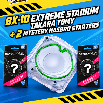 Beyblade BX-10 Extreme Stadium and two Mystery Starter boxes