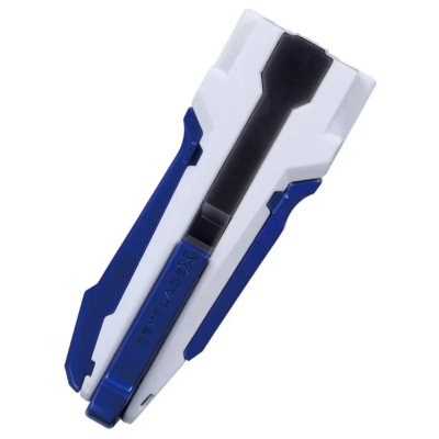 White, blue, and black plastic accessory with DEVILBLADE-X embossed