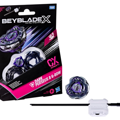 Conjunto Beyblade Burst Dark Perseus B-80W em embalagem com lançador