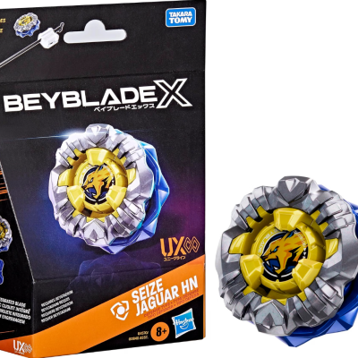 Beyblade X Seize Jaguar HN spinning top toy and packaging