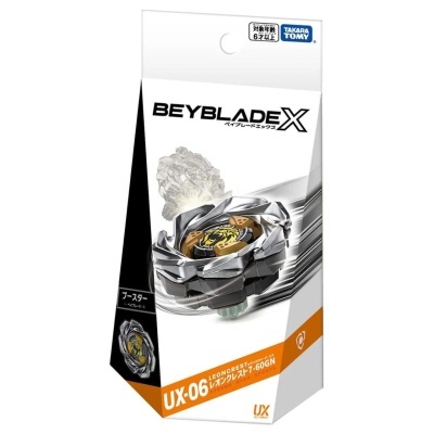 Embalo de brinquedo Beyblade X, pião metálico e texto UX-06 LEONCREST F 7.60GN