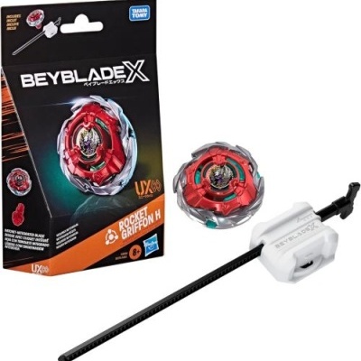 Beyblade X Rocket Griffon H spinning top toy set with launcher and packaging