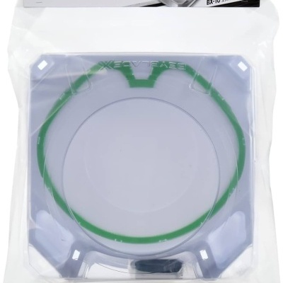 Tabuleiro de jogo Beyblade X cinzento e verde embalado em plástico