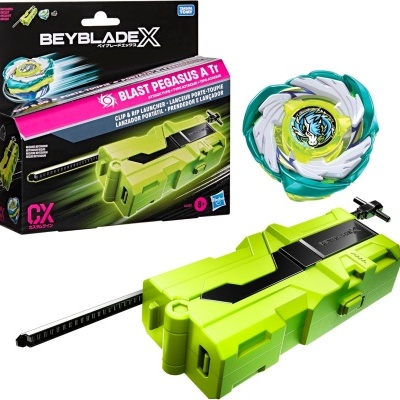 Beyblade X Blast Pegasus A Tr spinning top toy with launcher and packaging