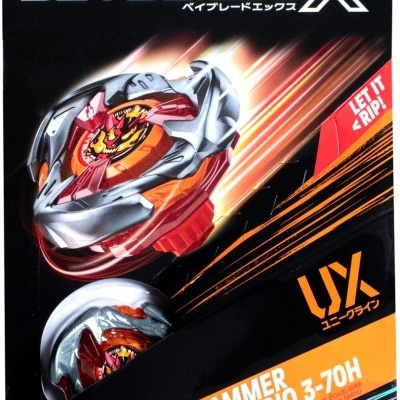 Embalaque do brinquedo Beyblade X Hammer Incêndio 3-70H