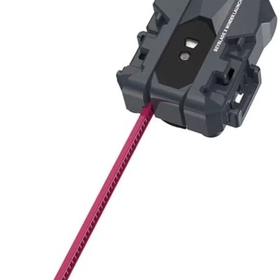 Ferramenta plástica preta e vermelha com texto branco RECYCLE LOWE'S BLUE CIRCLE